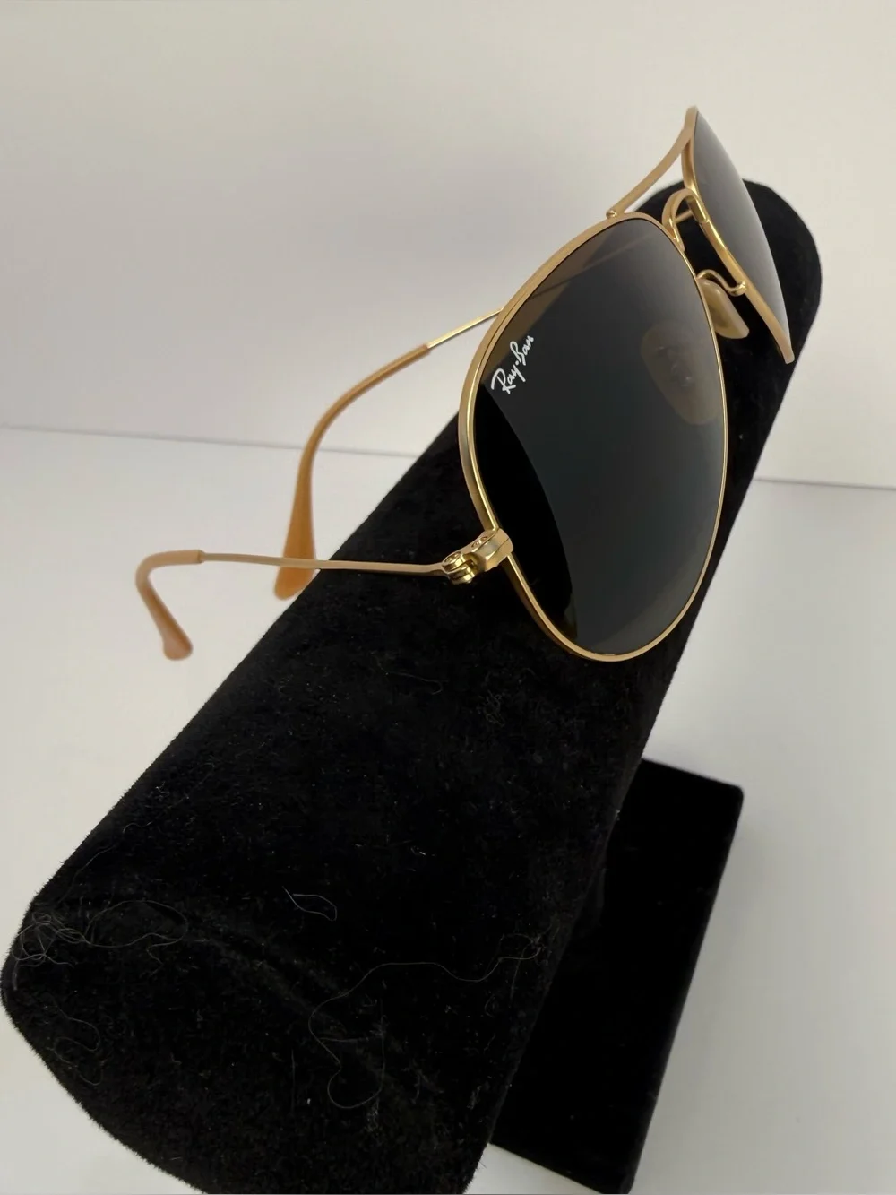 Ray-Ban 3035 Matte Gold Aviator Large Sunglasses with Brown Gradient Lenses 58